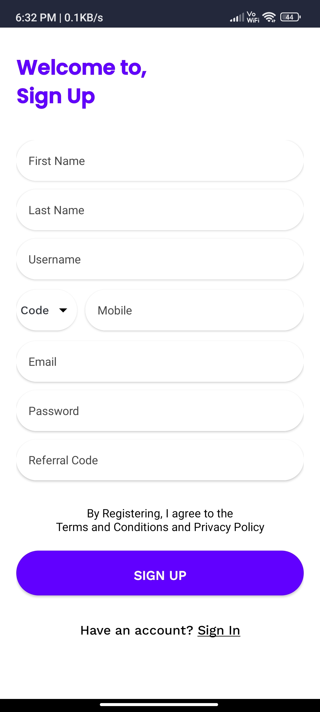 Jhargram Esports home screen